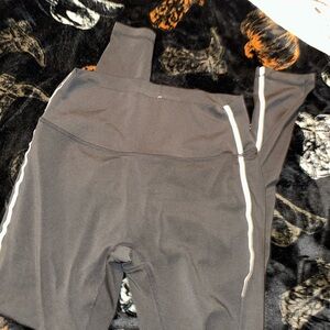 PARAGON Charcoal Leggings with White Accents